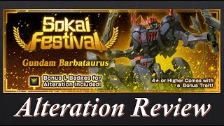 Gundam Barbataurus Alteration Review Gundam Breaker Mobile [upl. by Llebanna354]