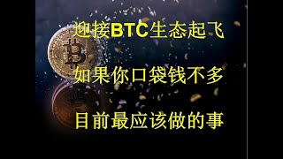 迎接BTC生态起飞 如果你口袋钱不多 目前最应该做的事 根据自己优势定制游击战和正面战战术 BTC分钱包的推荐 [upl. by Ytsim117]