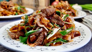 EASIEST Cantonese Beef Chow Fun Recipe  Stir Fried Rice Noodle 干炒牛河 Chinese Hor Fun Stir Fry [upl. by Puritan41]