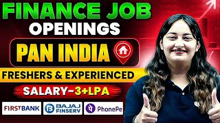 Job Updates for Finance for freshersExperienced in PAN India Location [upl. by Burtie]