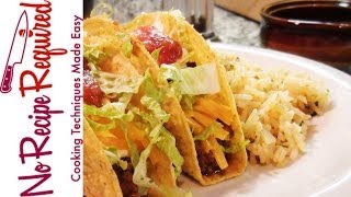 Ground Beef Tacos  by NoRecipeRequiredcom [upl. by Zwart]