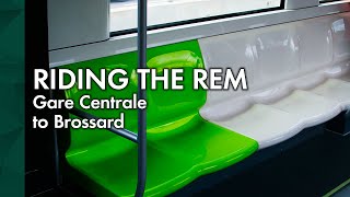 Riding the REM Gare Centrale to Brossard Station Rear POV [upl. by Airdnal]