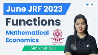 Mathematical Economics  Functions  June JRF 2023  Simranjit Kaur [upl. by Oiceladni]