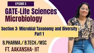 GATELife Sciences Microbiology Preparation 5  Section 3 Microbial Taxonomy and Diversity Part 1 [upl. by Gurolinick]