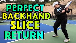 Hit A Perfect Backhand Slice Return In 7 Steps Technique Explained [upl. by Mehcanem]