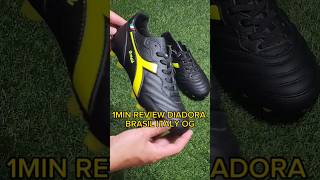 1min ⏰️ review on Diadora Brasil footballboots soccercleats footballasmr footballunboxing [upl. by Gorey]