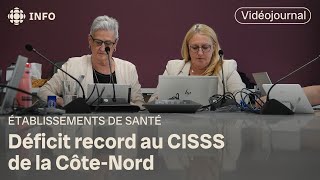 Déficit record au CISSS de la CôteNord  Vidéojournal [upl. by Ledah]