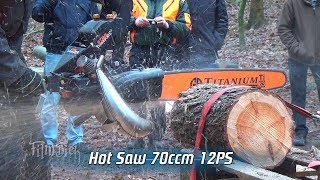 50 ccm Rollerantrieb für Hot Saw  Schnitttest  Sound  Burg 2018 Teil 56 [upl. by Ynnaj]