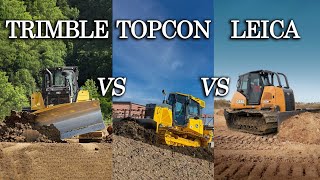 Machine Control Comparison Trimble Earthworks vs Topcon 3DMC vs Leica MC1 [upl. by Warfourd850]