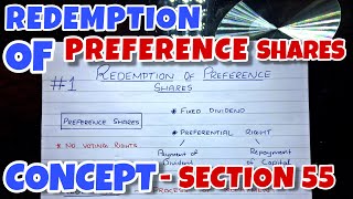 1 Redemption of Preference Shares  Concept By Saheb Academy  BCOM  BBA  CA INTER [upl. by Gruchot152]