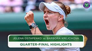 Grand Slam Champs fight it out  Jelena Ostapenko v Barbora Krejcikova  Highlights  Wimbledon 2024 [upl. by Loux787]