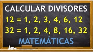 CALCULAR LOS DIVISORES DE UN NÚMERO 👀 El mejor truco [upl. by Voorhis]