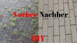 DIY Tipps zum Reinigen von PflastersteinenDIY tips for cleaning paving stones [upl. by Etnuahc]