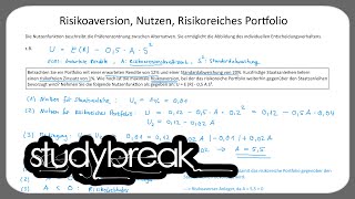 Risikoaversion Nutzen Risikoreiches Portfolio  Asset Management [upl. by Eeliab]