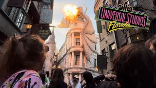 Low Crowds at Universal Studios Florida  Getting a Better Score in Men in Black Alien Attack [upl. by Odrarej]