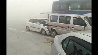 Mega Car Pile Up on Delhi Agra Highway [upl. by Alaine125]