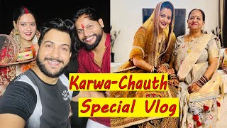 Bhabhi Ka First Karwa Chauth With Family❤️ Vinay Thakur Vlogs [upl. by Keheley123]