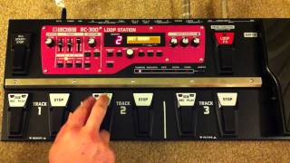 BOSS RC300 Changing the RecordingRecord Play Action [upl. by Yeslrahc]