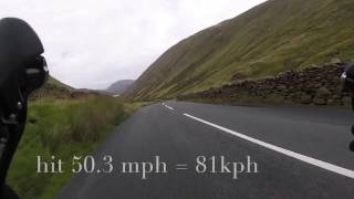 FASTEST CYCLING DESCENT IN THE LAKE DISTRICT Kirkstone pass 50 mph [upl. by Herodias]