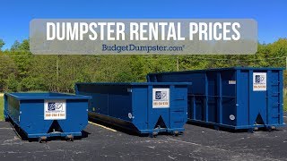 Dumpster Rental Prices  Budget Dumpster [upl. by Halladba]