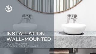 KLUDI BALANCE  Concealed twohole wallmounted basin mixer  Installation video [upl. by Jaqitsch]