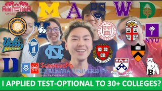 College Decision Reactions 2022  I Applied TestOptional To 30 Colleges International Student [upl. by Denten]