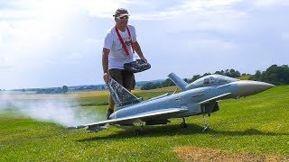 AMAZING RC MODEL SCALE AIRPLANE  JET EUROFIGHTER TYPHOON IN DEMO FLIGHT [upl. by Anina]