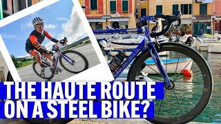 Officina Battaglin PORTOFINO reviewed Owner Carlos Perea rides a steel bike in the HAUTE ROUTE 2021 [upl. by Adolph]