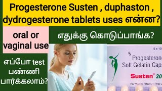 progesterone tablet uses in tamil  progesterone sustained release tablets 200 mg in tamil  susten [upl. by Noemi]