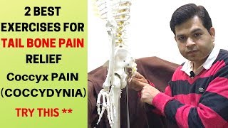 2 BEST Exercises For Tail bone Pain Coccydynia CoccyxTail Bone Pain Relief Treatment at Home [upl. by Anielram420]