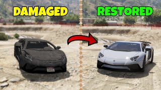 RESTORING LAMBORGHINI AVENTADOR IN GTA 5 [upl. by Dannel]