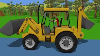 Construction Machinery For Baby and Excavator Street Vehicles  Cartoon Excavator for Kids [upl. by Llennor]