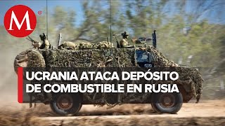 Ucrania ataca territorio ruso incendia depósito de petróleo denuncia Rusia [upl. by Thenna729]