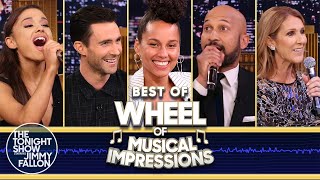 Wheel of Musical Impressions with Ariana Grande Christina Aguilera Adam Levine and More [upl. by Jarita]