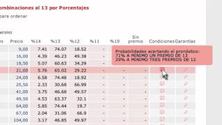 Quinielistaes  Combinaciones reducidas al 13 [upl. by Benedix]