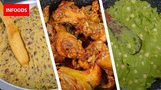 3 Kenyan Recipes  Mshenye Recipe  Kuku Kienyeji Recipe  How to Make Mukimo  Kenyan Foods Infoods [upl. by Ardnat]