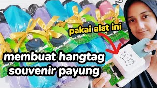 Membuat hangtag souvenir payung [upl. by Annodal784]