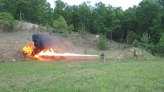 WWII Marine flamethrower shooting Napalm [upl. by Mackintosh595]