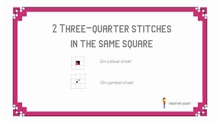 Learn to cross stitch 2x threequarter stitches in the same square [upl. by Gustavus599]