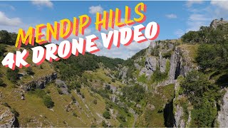 MENDIP HILLS NATIONAL LANDSCAPE 4K DRONE VIDEO [upl. by Ynnaej]