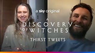 Teresa Palmer and Steven Cree React To Your Tweets  A Discovery of Witches [upl. by Yi845]