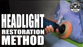 How To Best Headlight Restoration Method  Chemical Guys Car Care [upl. by Busiek]