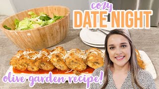 COZY DATE NIGHT  COOK WITH ME  OLIVE GARDEN RECIPE  HONEY BUN CAKE [upl. by Schrick]