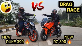 Aprilia RS 457 vs KTM RC 390  The best made in India sportbikes meet on track  autocarindia1 [upl. by Hamford]