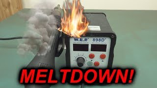 EEVblog 1171  Yihau WEP SMD Rework Station Meltdown [upl. by Anivahs]