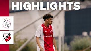 Backheel goal from Emre Ünüvar 👀  Highlights amp reactions Ajax O19  FC Utrecht [upl. by Rephotsirhc]