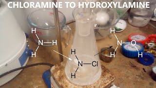 Hydroxylamine from ammonium chloride early prototype [upl. by Eibrik]