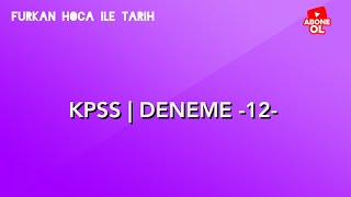 kpss kpss2021 deneme KPSS  Deneme Sınavı  Tarih 12 [upl. by Luas902]