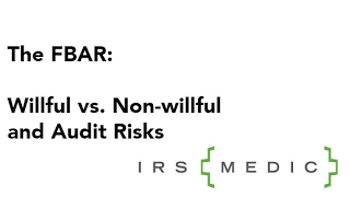 FBAR filers  File on time Willful vs nonwillful and audit risks [upl. by Klockau]