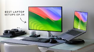 Best Laptop Setups  34  Minimal amp Clean Desk Setups [upl. by Mears]